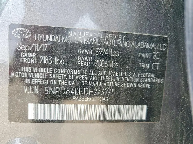 2018 HYUNDAI ELANTRA VALUE EDITION  