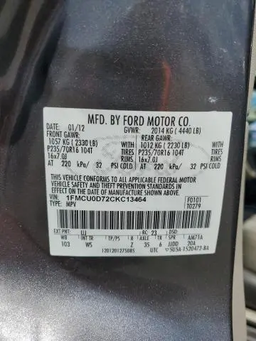 2012 FORD ESCAPE XLT  