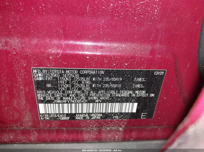 2022 TOYOTA RAV4 LIMITED