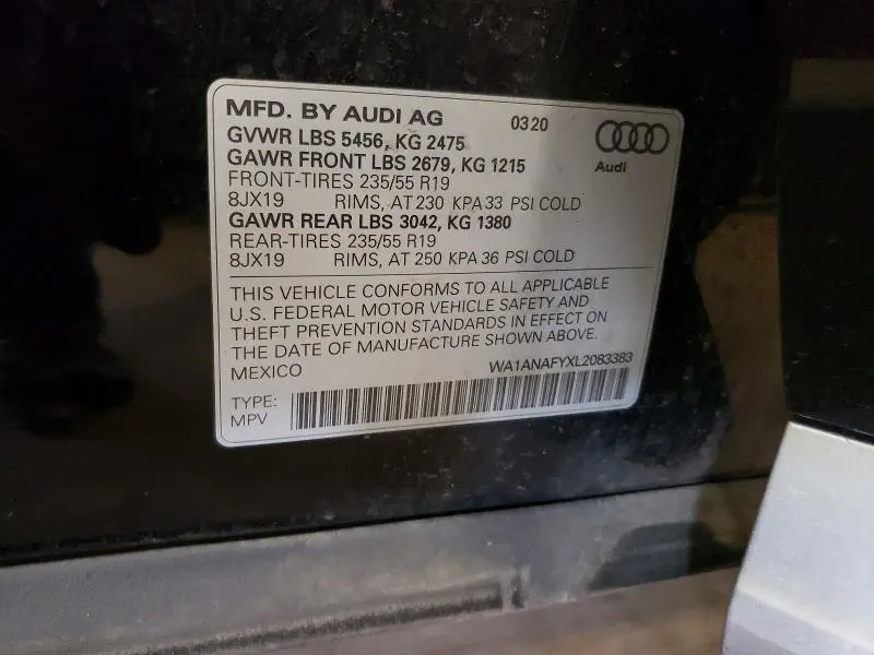 2020 AUDI Q5 PREMIUM  