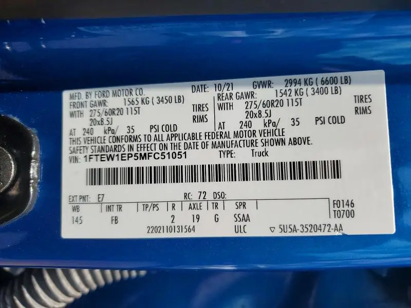 2021 FORD F-150   