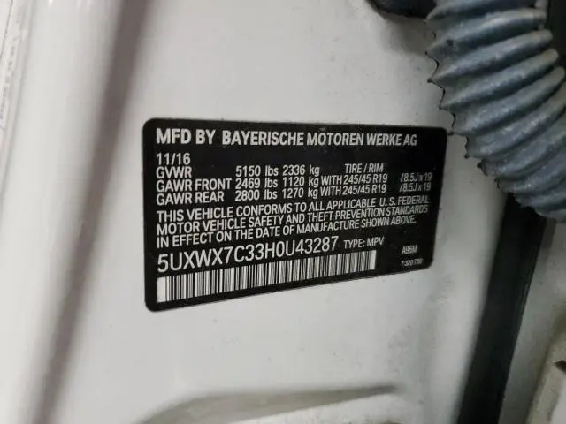 2017 BMW X3 XDRIVE35I  