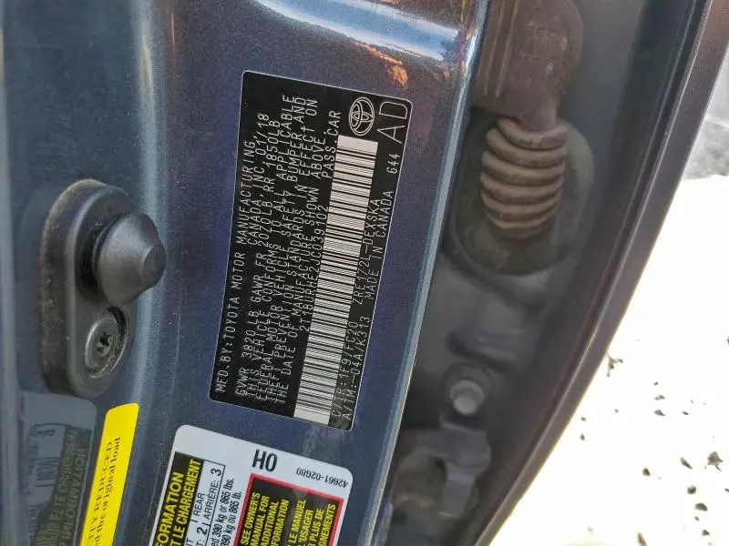 2018 TOYOTA COROLLA L  