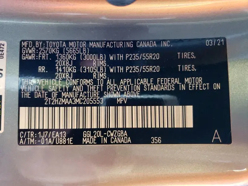 2021 LEXUS RX 350  