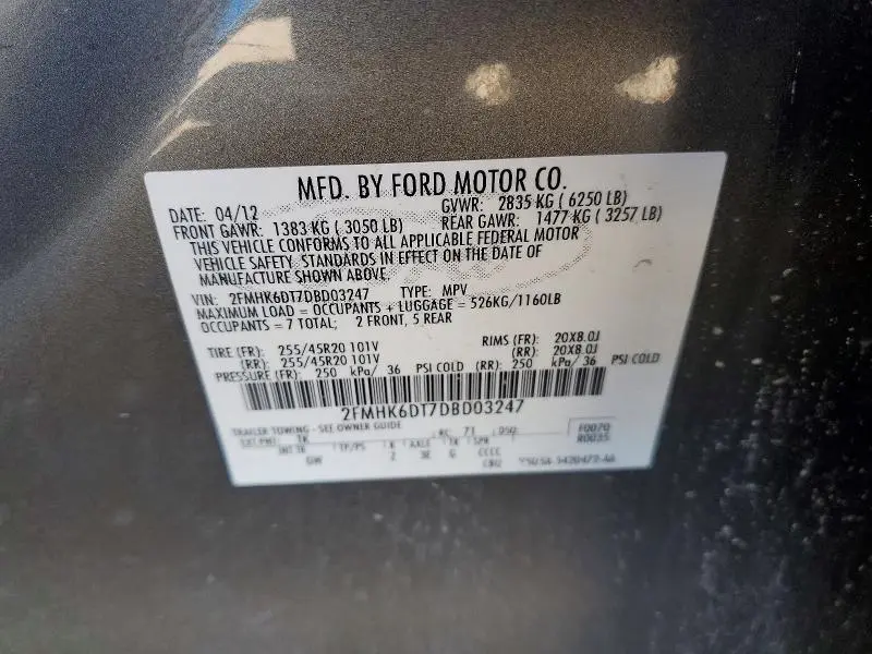 2013 FORD FLEX LIMITED  