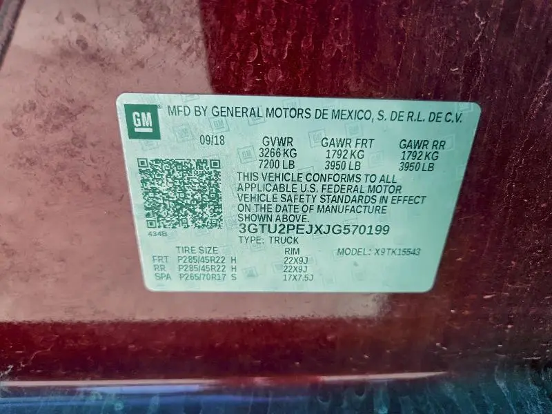 2018 GMC SIERRA K1500 DENALI  