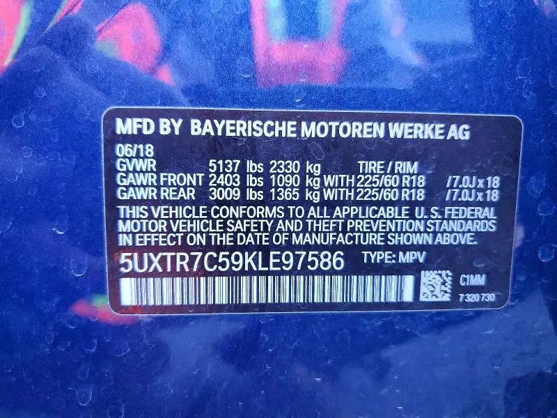 2019 BMW X3 SDRIVE30I  