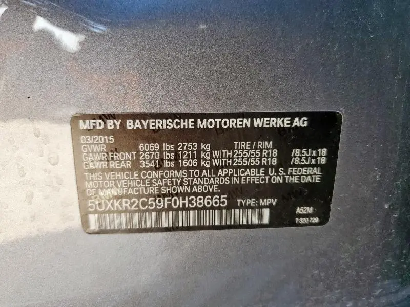 2015 BMW X5 SDRIVE35I  