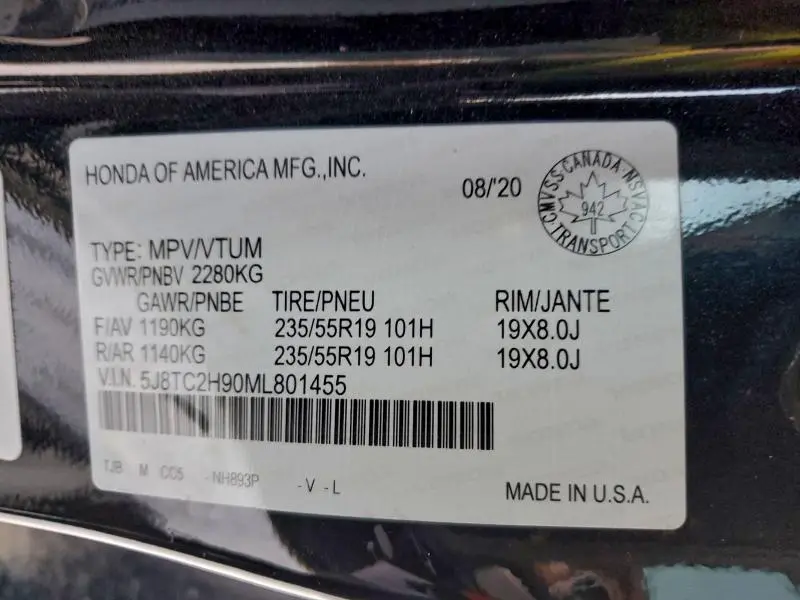 2021 ACURA RDX PLATINUM ELITE  