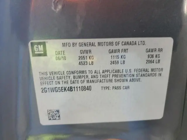 2011 CHEVROLET IMPALA LT  