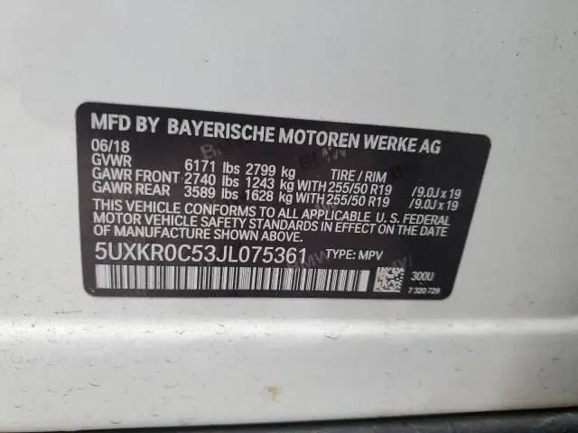 2018 BMW X5 XDRIVE35I  