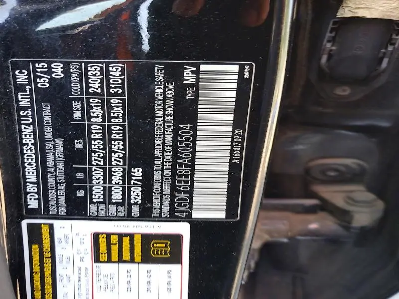 2015 MERCEDES-BENZ GL 450 4MATIC  