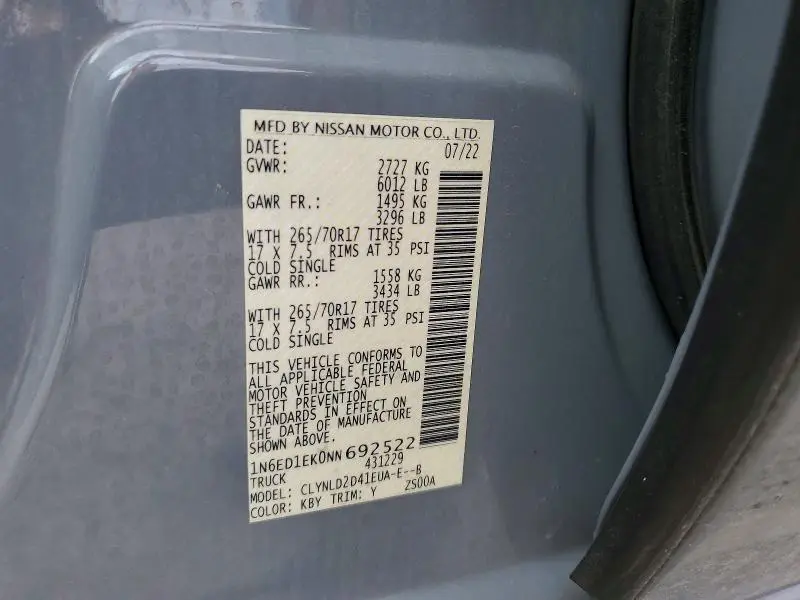 2022 NISSAN FRONTIER PRO-4X  