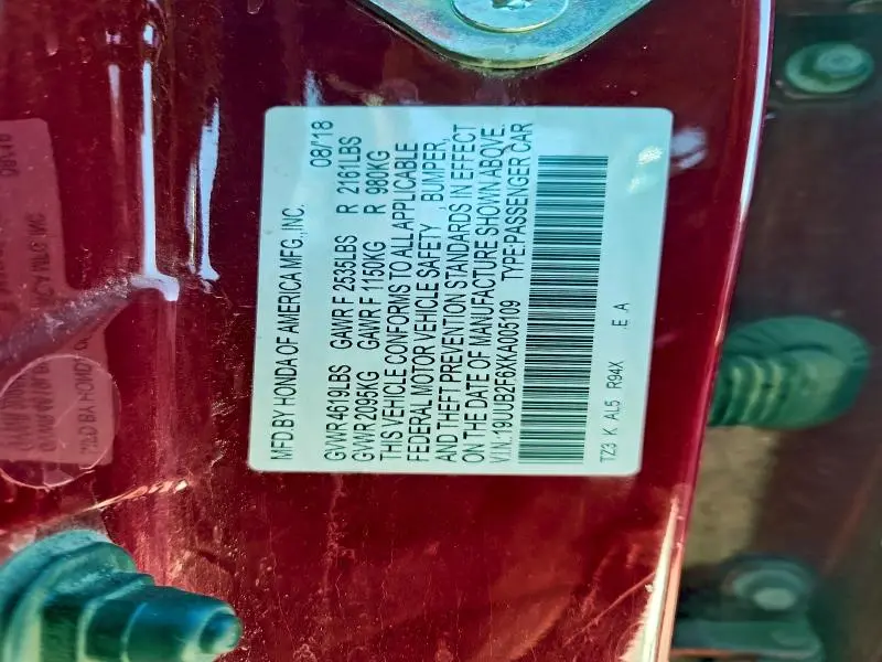 2019 ACURA TLX TECHNOLOGY  