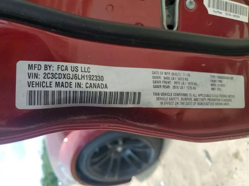 2020 DODGE CHARGER SCAT PACK  
