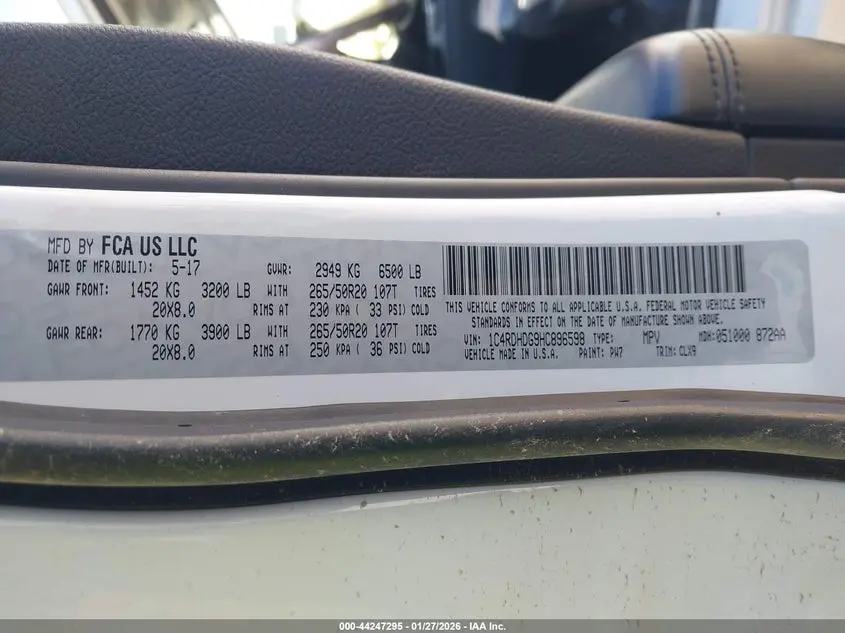 2017 DODGE DURANGO GT RWD