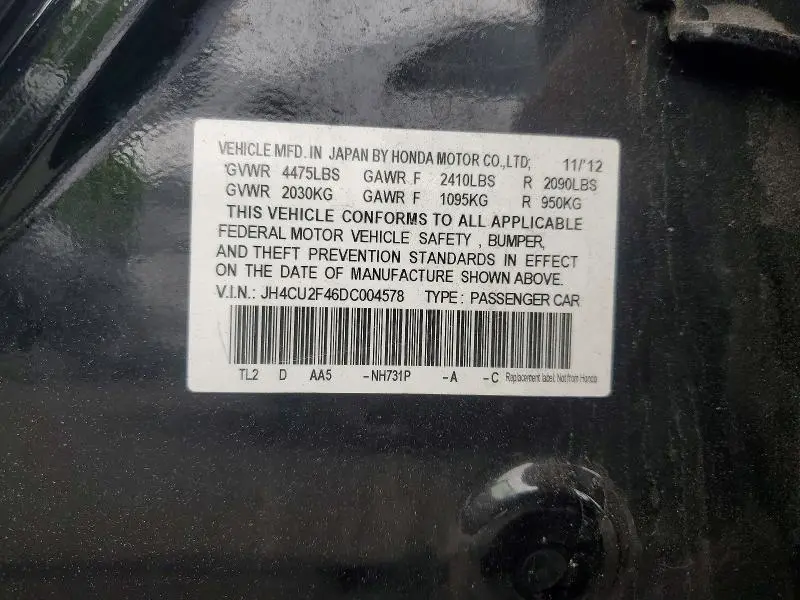 2013 ACURA TSX   