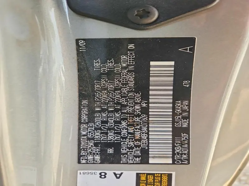 2010 TOYOTA FJ CRUISER BASE  