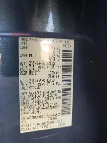 2016 NISSAN MURANO S  