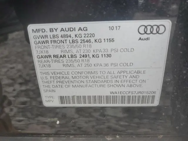 2018 AUDI Q3 PREMIUM  