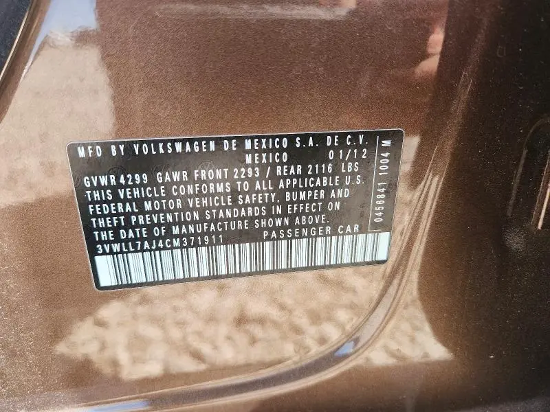 2012 VOLKSWAGEN JETTA TDI  