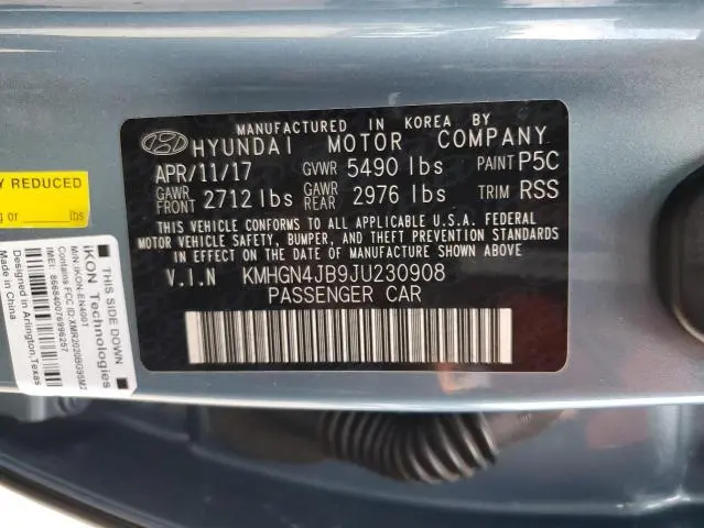 2018 GENESIS G80 SPORT  