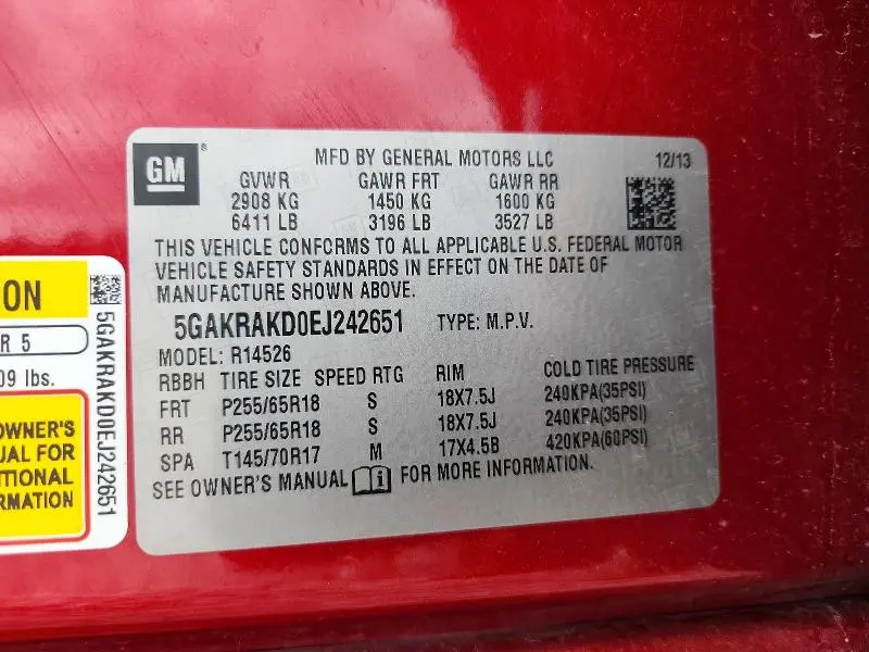 2014 BUICK ENCLAVE   