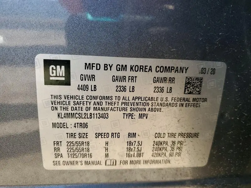 2020 BUICK ENCORE GX PREFERRED  