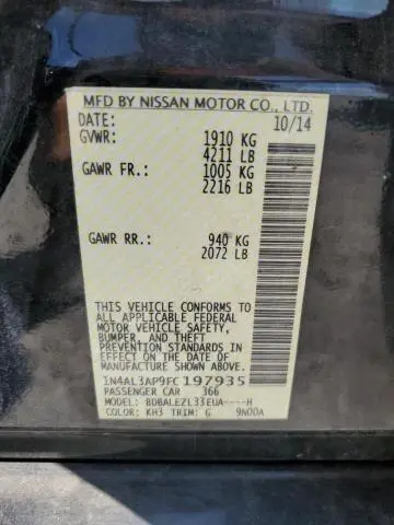 2015 NISSAN ALTIMA 2.5  