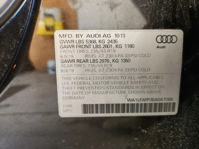 2014 AUDI Q5 PREMIUM PLUS  