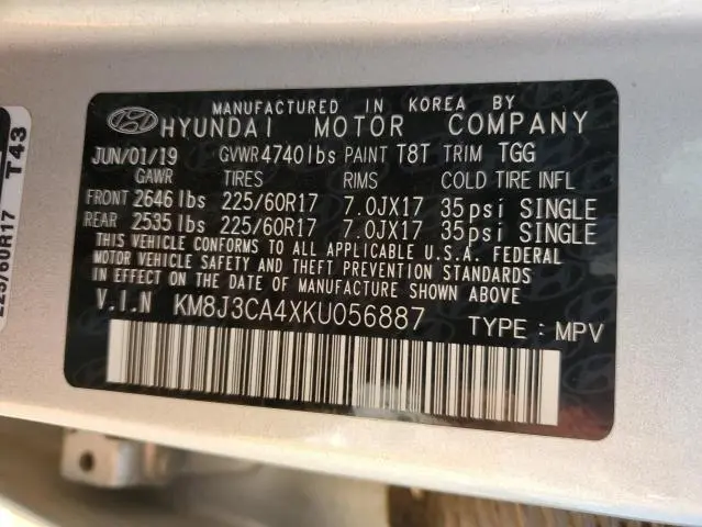 2019 HYUNDAI TUCSON LIMITED  