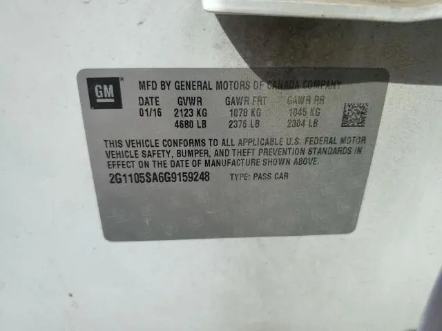 2016 CHEVROLET IMPALA LT