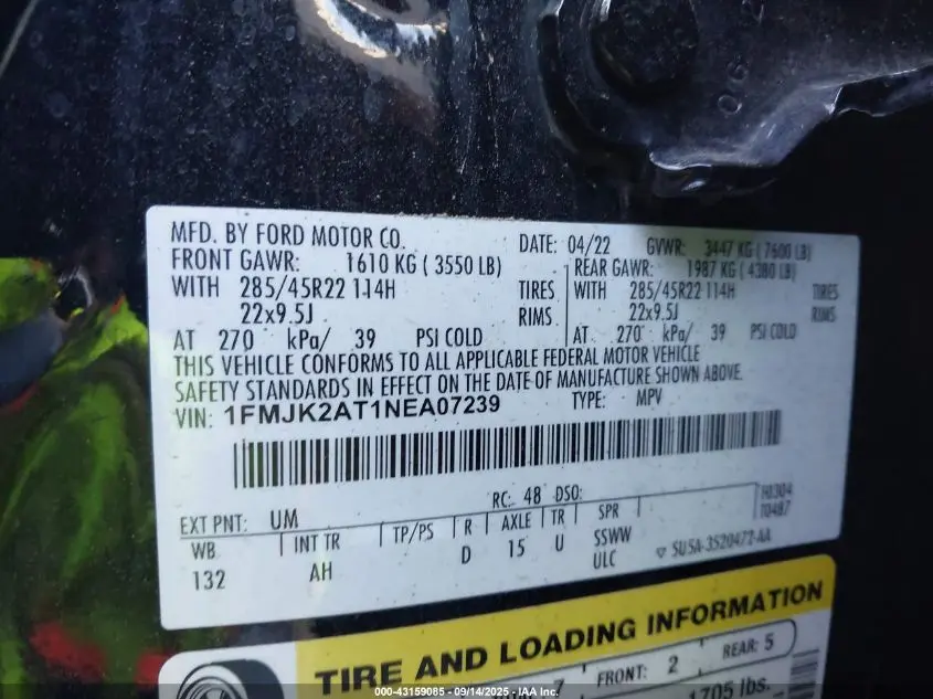 2022 FORD EXPEDITION LIMITED MAX