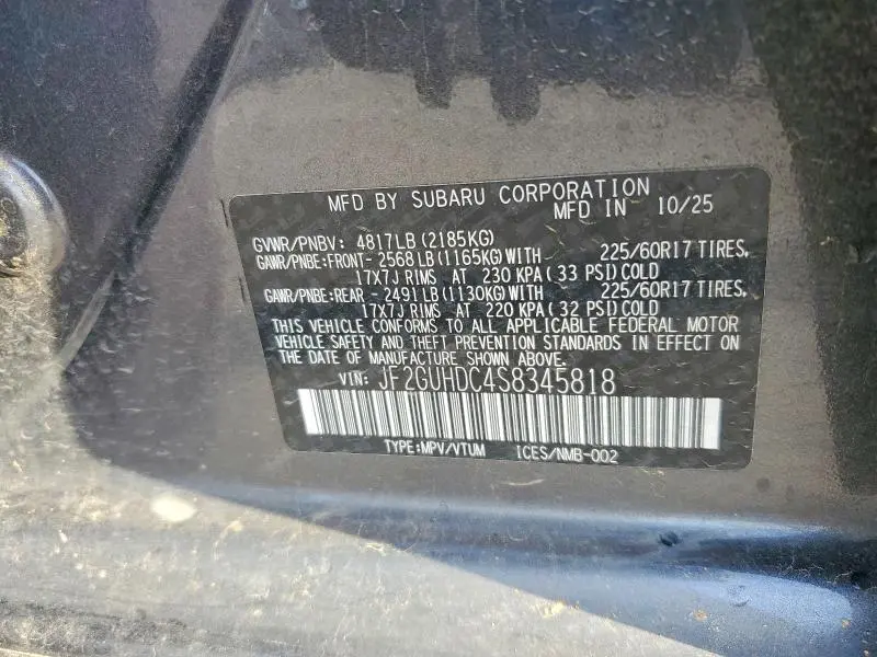 2025 SUBARU CROSSTREK PREMIUM  