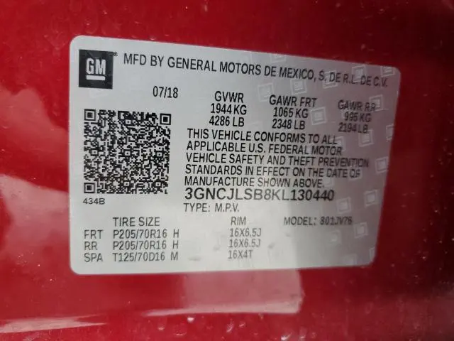 2019 CHEVROLET TRAX 1LT  