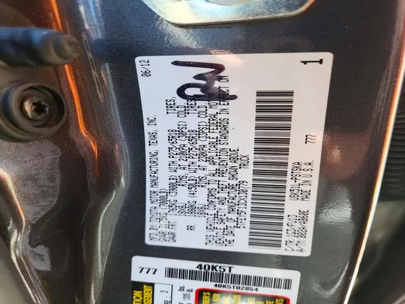 2012 TOYOTA TUNDRA CREWMAX SR5  