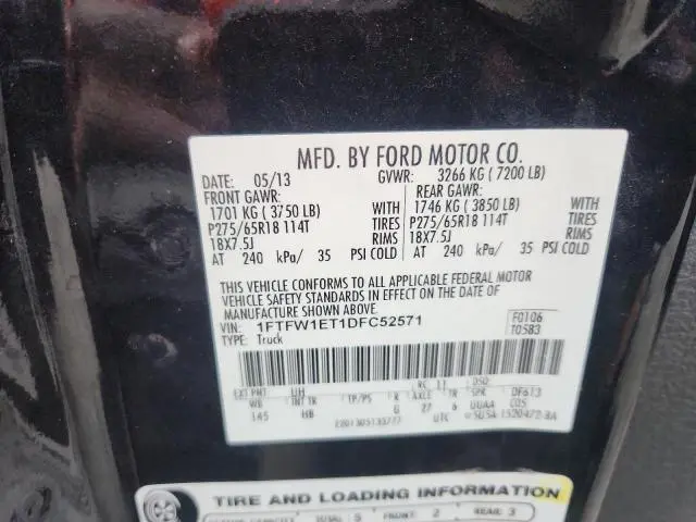 2013 FORD F150 SUPERCREW  