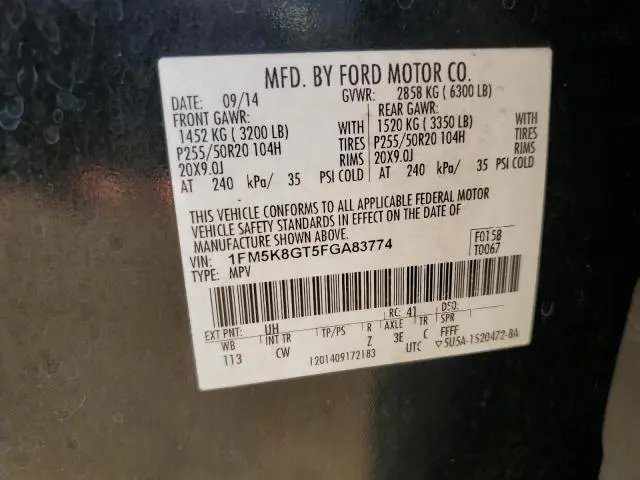 2015 FORD EXPLORER SPORT  