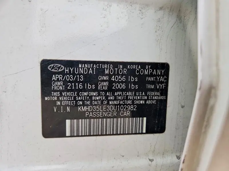 2013 HYUNDAI ELANTRA GT BASE  