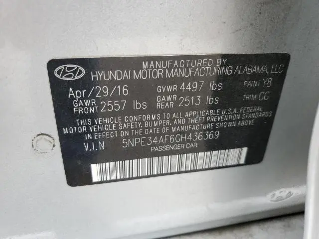2016 HYUNDAI SONATA SPORT  