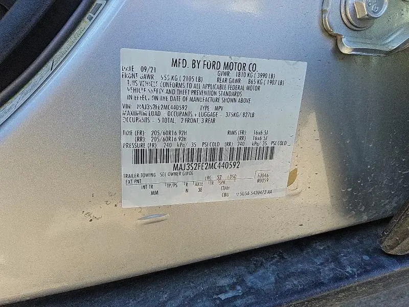 2021 FORD ECOSPORT S  