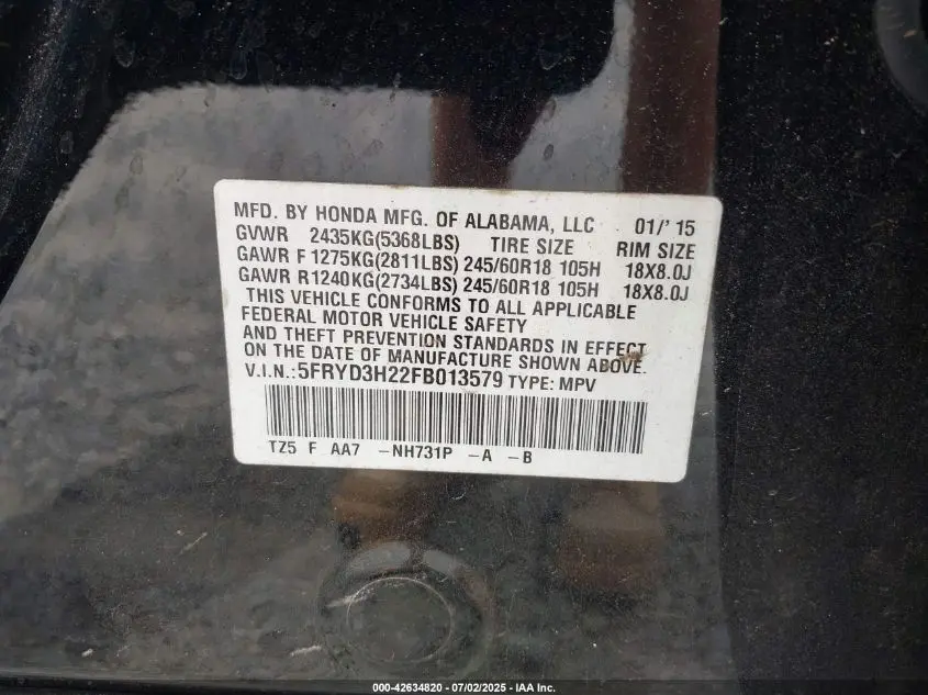 2015 ACURA MDX  