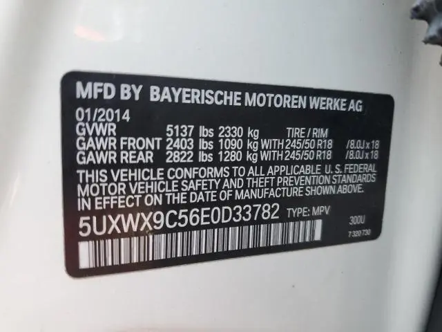 2014 BMW X3 XDRIVE28I  