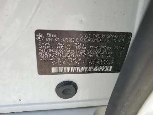 2010 BMW 750 LI XDRIVE  