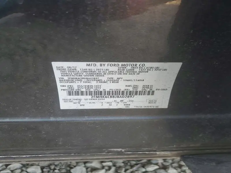 2018 FORD FLEX SEL  