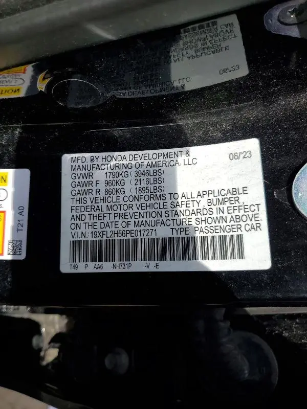 2023 HONDA CIVIC LX  