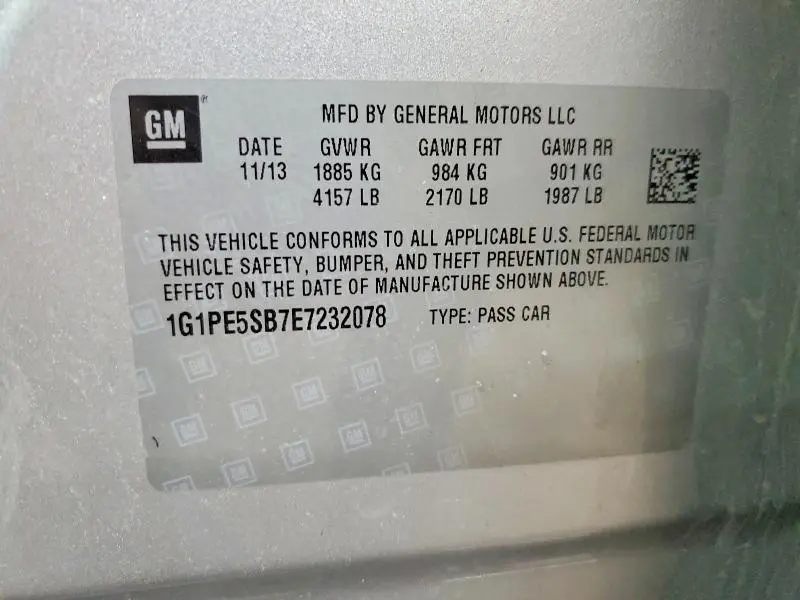 2014 CHEVROLET CRUZE LT  