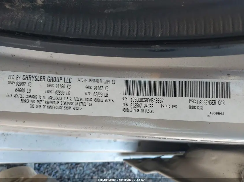 2013 CHRYSLER 200 LIMITED