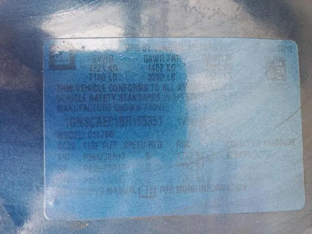 2011 CHEVROLET TAHOE C1500 LS  