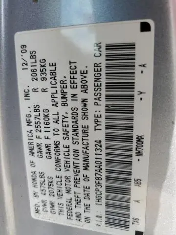 2010 HONDA ACCORD EXL